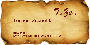 Turner Zsanett névjegykártya